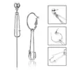 Pendientes de BTS Bangtan Boys, Tachuelas, Pines, Clips para Orejas con Cadena de Acero Inoxidable, Pendientes Estilo Mismo de Jin Seok-Jin al por Mayor