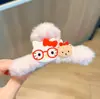 2026 Novo Outono e Inverno Fofo Pelúcia Grande Garra de Gato Presilha Desenho Animado Menina Doce Tubarão Presilha Acessório de Cabelo Grampo