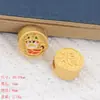 Antigo Ouro de Areia Francês Desenho Animado Ano Fuben 12 Signos do Zodíaco Contas Redondas Pulseira Fofa Corda de Cabeça Joias DIY Acessórios