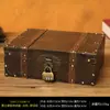 Caja de Almacenamiento de Madera Retro con Cerradura Caja de Contraseña Caja para Cartas Tarjetas Tesoros Caja Pequeña de Madera Almacenamiento Caja de Madera Caja de Sellado