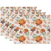 Amazon Halloween Acción de Gracias Manteles Individuales Calabaza Hoja de Arce Manteles Individuales Pavo Otoño Decoración de Mesa Manteles Individuales Resistentes al Calor