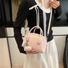 Bolso Bowling Simple de Mano para Mujer Estilo Coreano Moda Trendy Bolso de Hombro 2025 Nuevo Trabajo Viajero Crossbody Bolso Trendy
