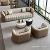 Juego de sofá y mesa de centro para recepción de oficina, salón de belleza de lujo ligero, área de descanso del departamento de ventas, juego de mesa y sillas para reuniones informales