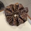 Pinza Elegante para el Cabello con Lazo Estilo Francés y Estampado de Leopardo para Mujer, Pinza de Tiburón para Recoger el Cabello, Accesorio para el Cabello de Pinza de Alta Gama con Temperamento