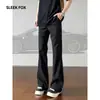 Pantalones Casuales de Gama Alta para Hombre Otoño e Invierno, Caídos, Sencillos, Sueltos, Ligeramente Acampanados, Pantalones Largos de Pierna Ancha Nuevos, Pantalones Casuales