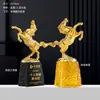 Trofeo de Cristal 2026 Trofeo Personalizado del Año del Caballo Premios de Reunión Anual Diseño Gratuito Grabado Souvenir para Empleado Destacado