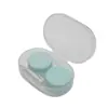 Suministro Directo de Fábrica Pequeño Fresco Simple Color Caramelo Compacto Estuche para Lentes de Contacto Caja Compañera Linda Caja de Cuidado para Lentes de Contacto