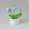 Producto Terminado Hilo Transfronterizo Girasol en Maceta Flor Artificial Decoración de Escritorio para Estudio, Pequeño Regalo para el Festival Qixi, Día de Año Nuevo, Día del Maestro