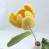 Tulipanes Personalizados de Alta Gama, Hilo de Ganchillo Hecho a Mano, Ramo Terminado, Flores Eternas de Hilo