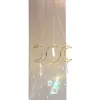 Suministro Directo Transfronterizo Luna Estrella Blanco Cristal Natural Atrapasoles Luz de Jardín Colección Joyería Colgante Prisma Colgante