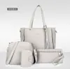 Nova bolsa de ombro feminina estilo coreano com borlas, conjunto de quatro peças, bolsa transversal, porta-moedas portátil para celular, bolsa pequena
