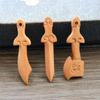 Accesorios de hacha espada de madera de durazno artesanías talladas a mano accesorios de preparación fabricantes de colgantes al por mayor