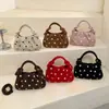 Bolso texturizado, bolso tote pequeño plisado para mujer, nueva colección de verano 2026, bolso cuadrado pequeño de lunares, bolso cruzado de moda, de lunares