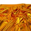 Tela Dorada de Spandex Tela Brillante Versión Completa Elástica en Cuatro Lados Tela con Estampado en Caliente Tela para Decoración de Bodas Ropa de Escenario