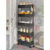 Armario Angosto de Almacenamiento para Baño para Espacio Detrás de la Puerta, Espacio del Inodoro 12cm, Carrito Móvil Ultradelgado