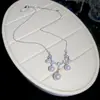 Colar Quadrado de Pérola com Cravação de Zircônia e Diamante em Camada Dupla, Corrente de Clavícula Versátil Estilo Palaciano Retrô, Colar de Luxo Leve e de Alta Qualidade para Mulheres