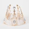 Decoración de Pastel Corona Vintage Noble Anillo Completo Cadena de Cristal Corona Decoraciones de Adornos para Mesa de Postres de Fiesta