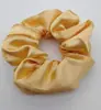Scrunchies de Tamaño Mediano en Stock al por Mayor del Fabricante, Estilo Ins, Color Sólido Fresco de Satén, Gomas para el Cabello Deportivas para Mujer