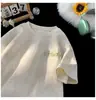 Camiseta Casual Bordada de Manga Corta para Hombre, Nuevo Top Estilo Americano Verano 2025, Ropa Holgada de Media Manga para Adolescentes y Niños