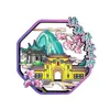 Ímã de Geladeira Cultural e Criativo de Guangxi Guilin Janela de Madeira 3D Decoração Adesivo Magnético Jingjiang Wangfu Lembranças Culturais e Criativas de Viagem em Estoque