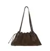Bolso Tote Plegado Retro para Viajar para Mujer 2025 Invierno Nuevo Estilo Textura de Alta Gama Bolso de Hombro y Axila Casual y Elegante
