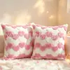 Pronta entrega tecido de lã de cordeiro jacquard de coração 3D lã de cordeiro vestuário feminino e infantil jaqueta impressão tecido de lã de cordeiro