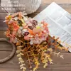 Florero Temprano de Cerezo Rosa Hortensia Flor Artificial Fabricante Plantas Verdes Venta al por Mayor Decoración de Boda Manualidades Estilo Ins Flores Falsas