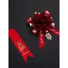 Lapelas de casamento, artigos de casamento para padrinhos, noivos, conjunto completo para família, pais, damas de honra, flores artificiais