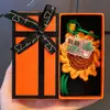 Novo Chaveiro de Girassol para o Dia do Professor, Lindo Pingente de Girassol Cartoon para Bolsa, Pequeno Presente para a Temporada de Volta às Aulas