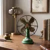 Adornos de resina para decoración del hogar, estilo bar, artesanías vintage desgastadas, abanico vintage 13644