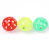Bola de plástico de colores al por mayor en stock, juguete divertido para gatos, bola de campana hueca, juguete para gatos