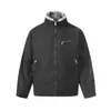 Jaqueta Harrington Estilo Retro Americano 11Kn para Homens e Mulheres, Estilo Lavado Desconstruído, Caimento Solto, Quente, com Gola de Pelo, Casaco Acolchoado de Algodão