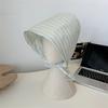 Verano Mujeres Nueva Llegada Sombrero de Pescador de Ala Ancha Estilo Francés Nicho Rayado Que Muestra la Cara Pequeño Combinable Sombrero Cubo Protector Solar Que Sombra el Rostro