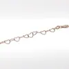 Cruz de plata dorada espejo joyería de plata nicho forma de corazón moda simple tendencia estilo ns tobillera de plata accesorios fabricantes al por mayor