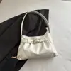 Bolso de axila de cuero encerado vintage, bolso de hombro plisado de gran capacidad, bolso tote de alta gama para el otoño y el invierno, con hebilla de cinturón casual, para ir al trabajo