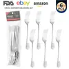 Amazon transfronterizo vajilla de acero inoxidable al por mayor corona dorada cuchillo tenedor cuchara occidentales 6 bolsas de PVC serie Oriente Medio