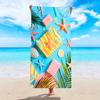 Toalla de Playa de Microfibra Digital Estampada Transfronteriza Toalla de Baño Patrón de Estrella de Mar Toalla de Natación para la Orilla del Mar Absorbente de Secado Rápido