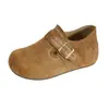 ¡Aumento de altura oculto! Mocasines retro cuadrados tallados para mujer, nuevos zapatos de estilo británico para otoño e invierno, cuero negro