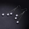 Qiaolanxuan Joyería de Plata Pura con Aguja Estilo Coreano Moda para Mujer Pendientes Largos con Borlas de Perlas Joyería Regalo Venta al por Mayor