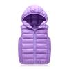 Chaleco de Pluma de Algodón para Niños Otoño e Invierno Estilo Coreano Ligero con Capucha para Niños y Niñas Bebés y Niños Pequeños Comercio Exterior Transfronterizo
