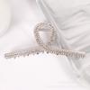 Presilha de Cabelo de Metal com Fita de Strass Pérola Presilha de Cabelo Vermelha da Internet Coreana Presilha de Cabelo Presilha de Tubarão para Parte de Trás da Cabeça Presilha Elegante
