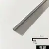 Tira de cierre de aleación de aluminio, pegamento de suelo, tira de presión de borde, tira de cierre de piso, pegamento de suelo de PVC, tira de cobertura de borde tipo P para pared, negro dorado