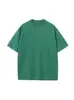 Algodón Peinado 230g Peso Pesado Color Sólido Cuello Redondo Manga Corta Camiseta Lisa Camiseta Off-Shoulder Camiseta Básica Camiseta Oversize