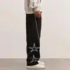 Calça casual de verão 2026 exclusiva transfronteiriça, tamanho europeu, para homens, fina, folgada, perna reta, perna larga, calça esportiva