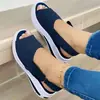 Zapatos para Mujer 2026 para Exportación, Talla Grande, Nuevo Modelo de Verano, Zapatos de Salón Sencillos con Suela Gruesa para Mujer, Sandalias Casuales Peep-Toe con Velcro para Mujer