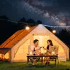 Tenda inflável de 12 metros quadrados para camping, montagem rápida, toldo externo para 5-8 pessoas, proteção solar, resistente ao vento e à chuva, tenda de viagem portátil