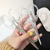 Atacado de Fábrica Ponto Venda Estilo Ins Tesoura Pequena Transparente Simples Tesoura para Estudante Artesanato Manual Tesoura de Papelaria Tesoura de Escritório