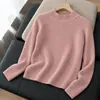 Outono e Inverno Comércio Exterior Roupas Infantis Gola Meia-Alta Tricô Canelado Vertical Suéter Cor Sólida Elástico Slim Fit Manga Longa Unissex Camada de Base Infantil Top