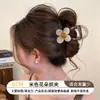 Pinza para Cola de Caballo Estilo Coreano para Mujer, Pasador de Gama Alta para la Parte Posterior de la Cabeza, Pinza para el Pelo de Tamaño Mediano para Cabello Fino, Elegante Pinza de Tiburón para el Cabello