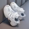 Tênis de Malha Respirável para Meninas de 6 a 12 Anos, Sapatos Brancos de Verão com Solado Macio Antiderrapante para Crianças, Tênis Casuais para Crianças Maiores